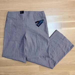 INC INTERNATIONAL CONCEPTS NWT Curvy Fit Wide Leg Pants Linen Blend Taupe 12